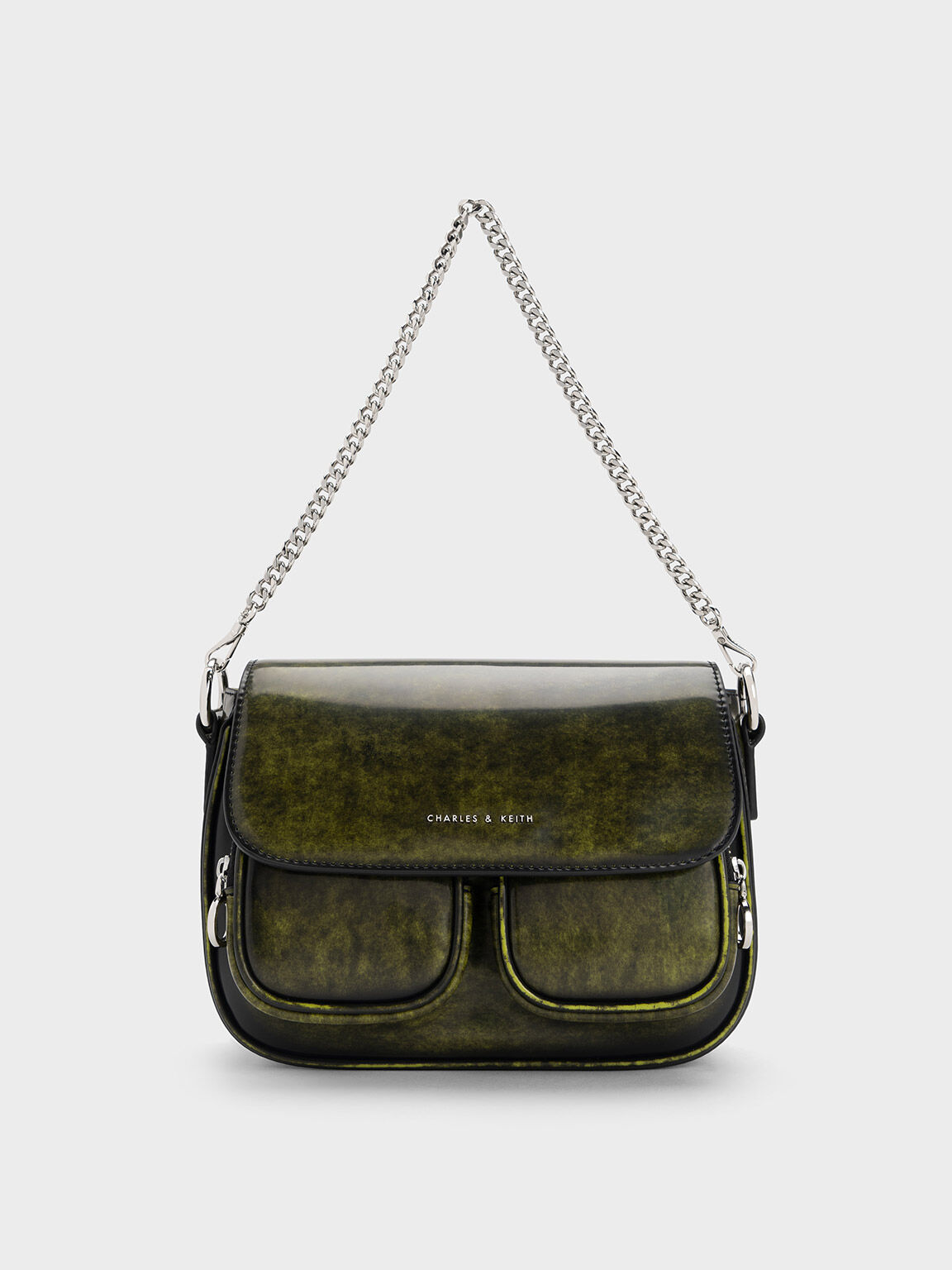 Lime Letitia Front Flap Crossbody Bag CHARLES KEITH International