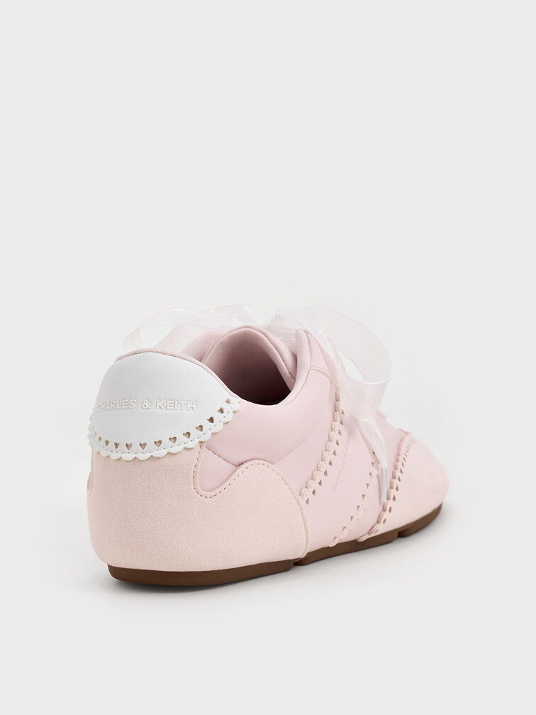 Zapatillas deportivas Cece con adornos de encaje de corazón, Rosa pálido, hi-res