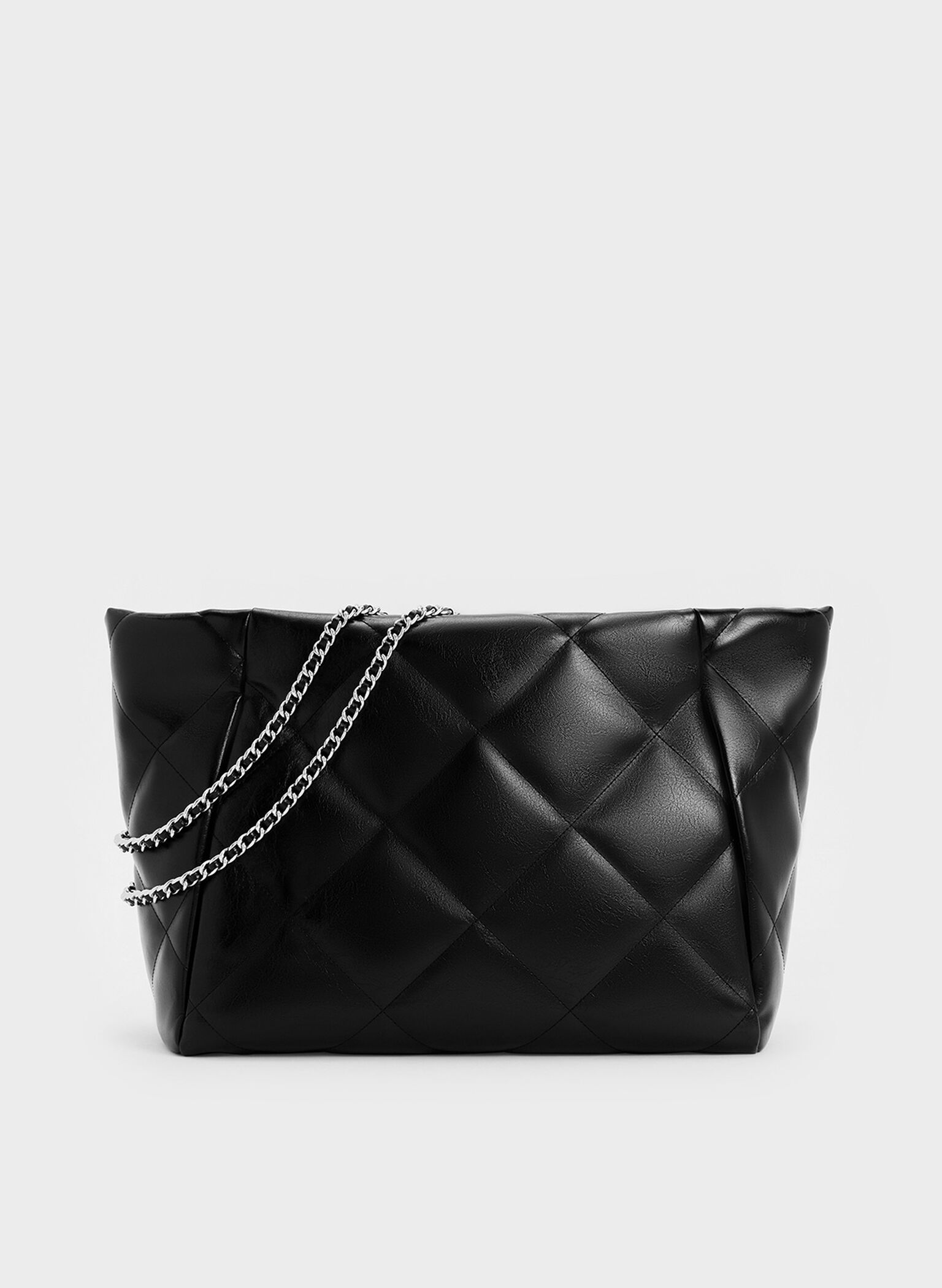 Apfra Quilted Chain-Handle Tote Bag, Noir, hi-res