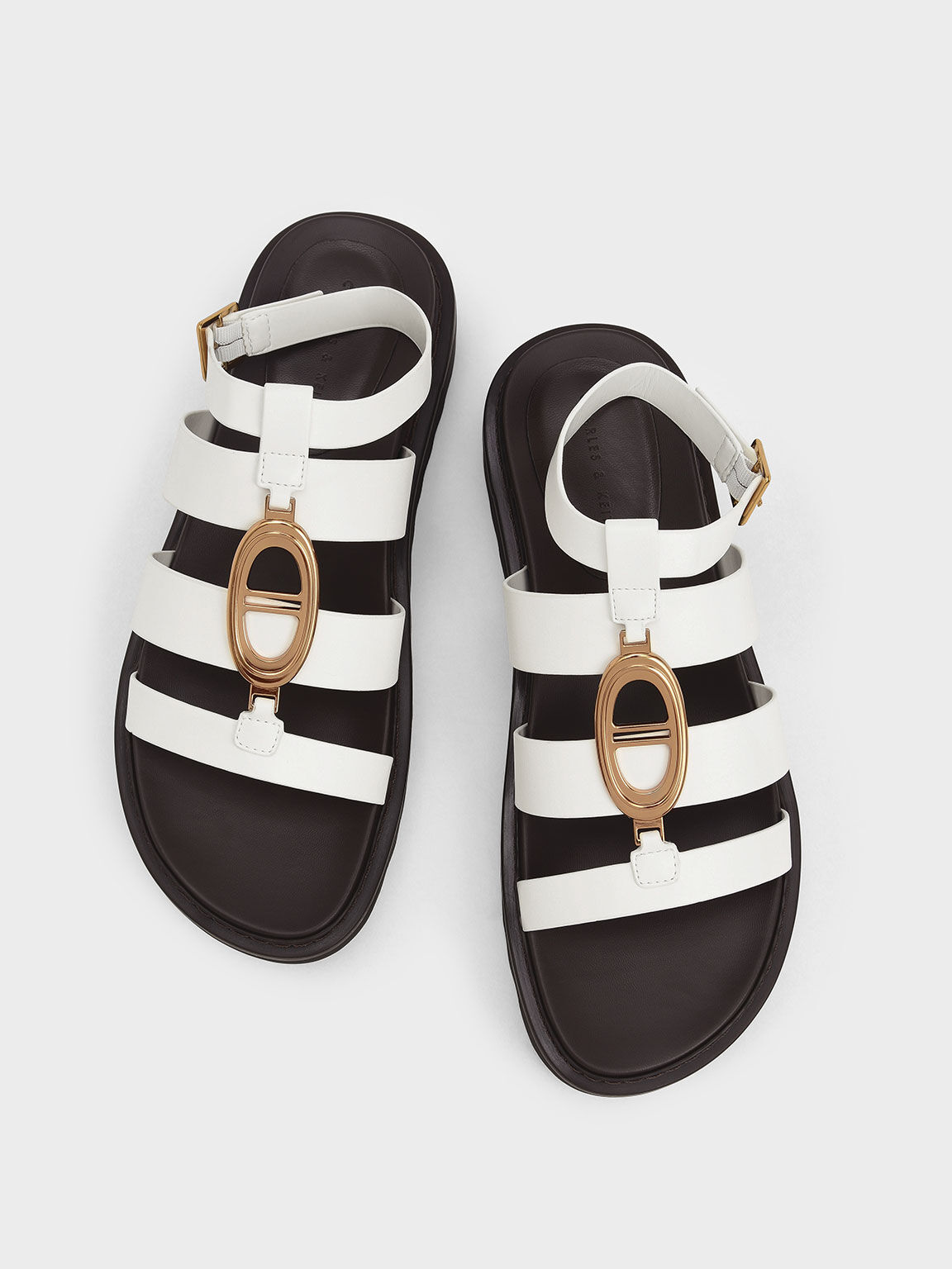 White gladiator new arrivals sandals flat