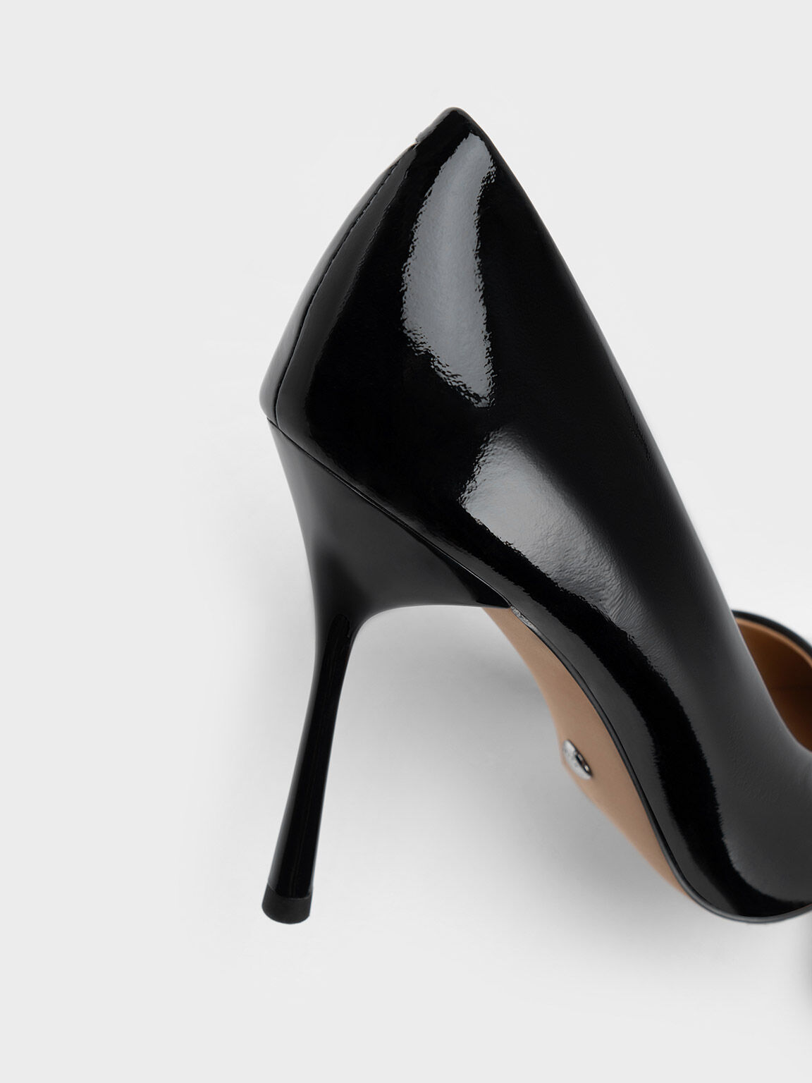 Black patent leather high heels 2025
