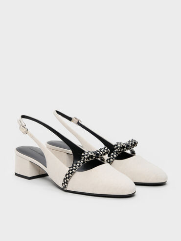 Kaleen Slingback Pumps, Chalk, hi-res