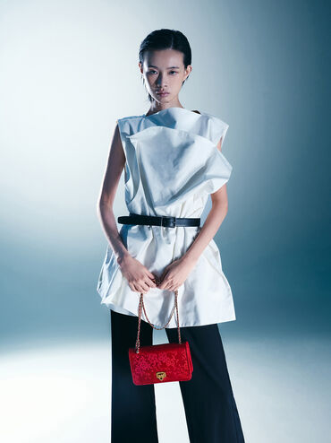 Jacquard Mini Bag, Crimson Red, hi-res