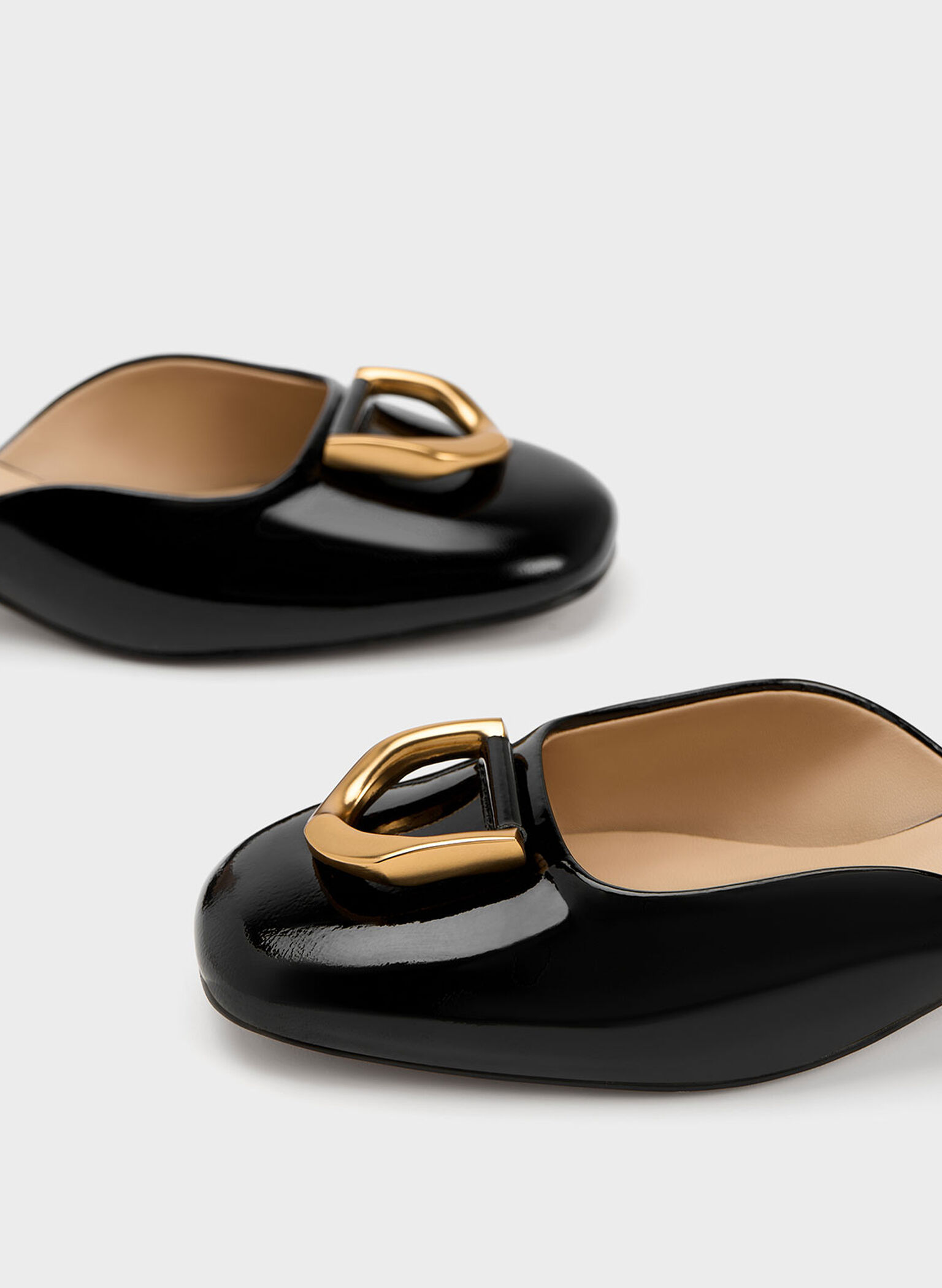 Gabine Patent Leather D'Orsay Pumps, Black, hi-res