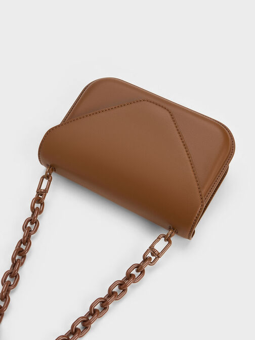 Camelia Envelope Crossbody Bag, Chocolate, hi-res