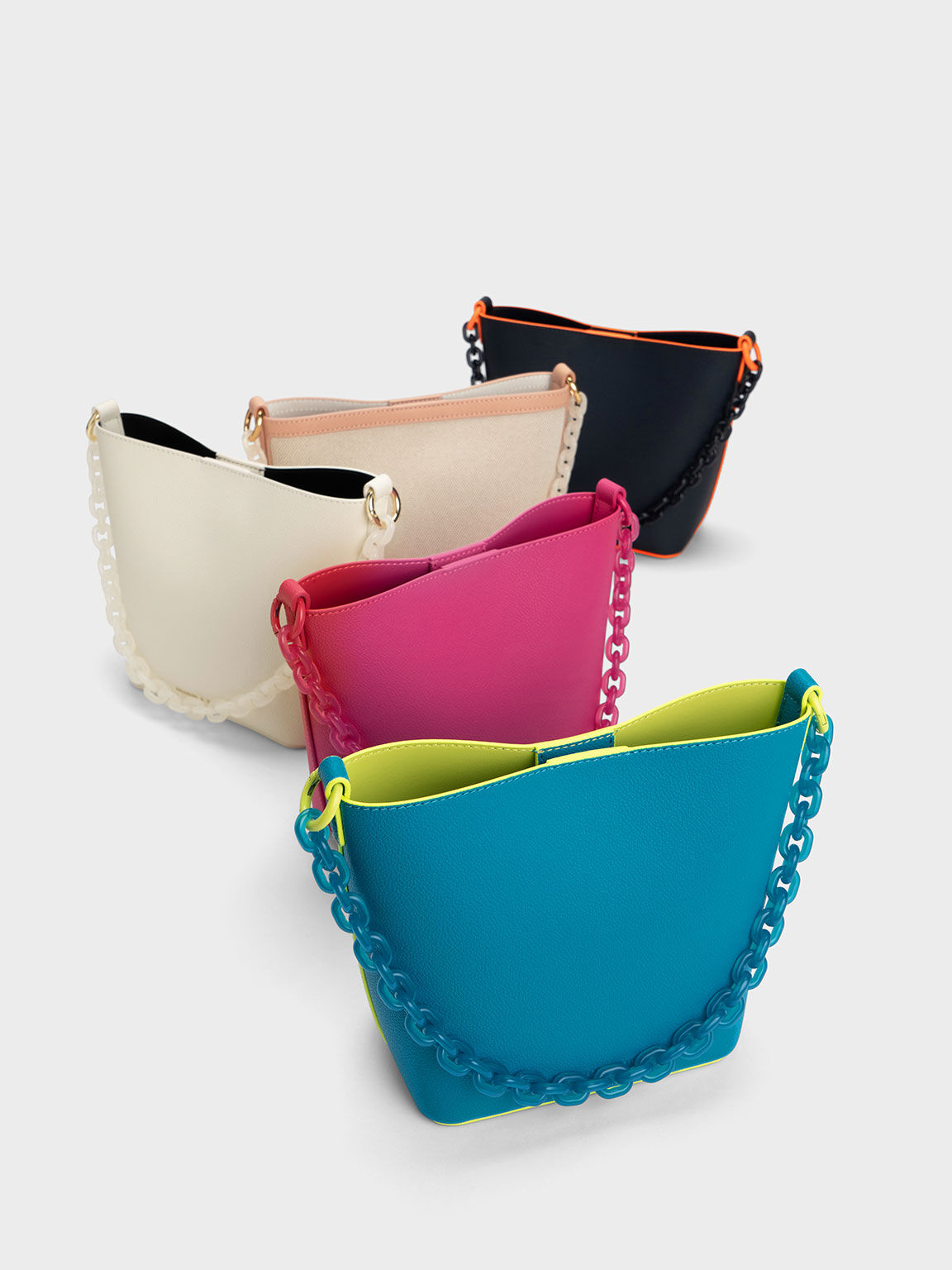 Alcott Scarf Bucket Bag, Fuchsia, hi-res