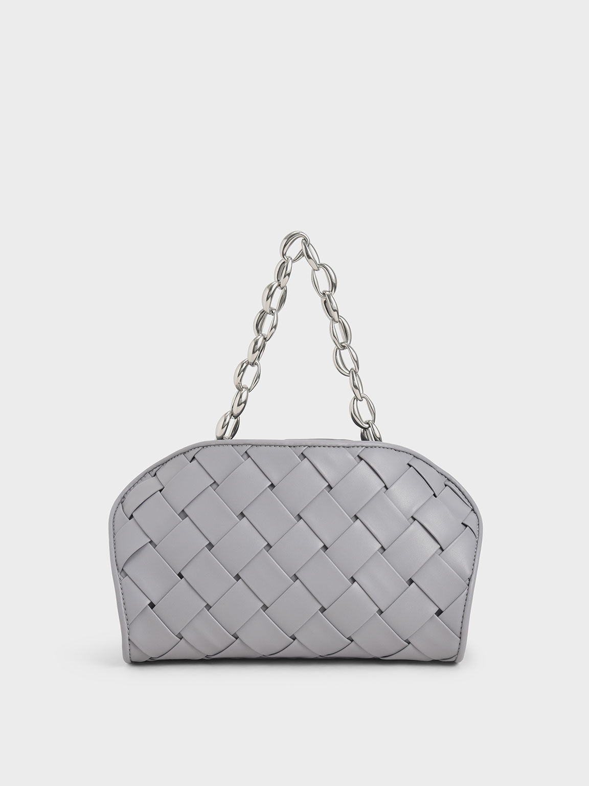 Woven Shoulder Bag, Lilac, hi-res