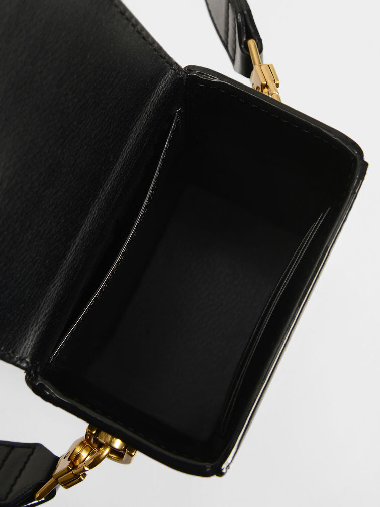 Black Elongated Crossbody Bag - CHARLES & KEITH US