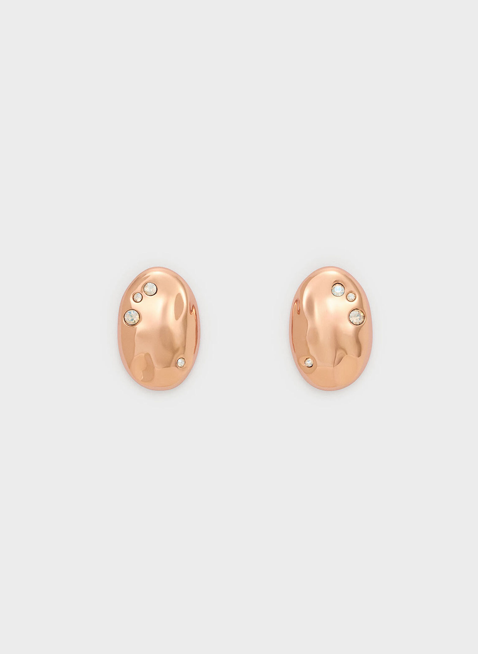 Pendientes esculturales Ottilie, Oro rosa, hi-res