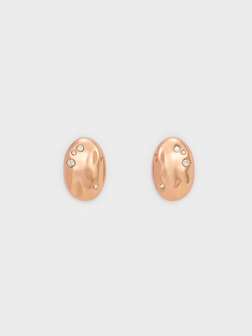 Pendientes esculturales Ottilie, Oro rosa, hi-res
