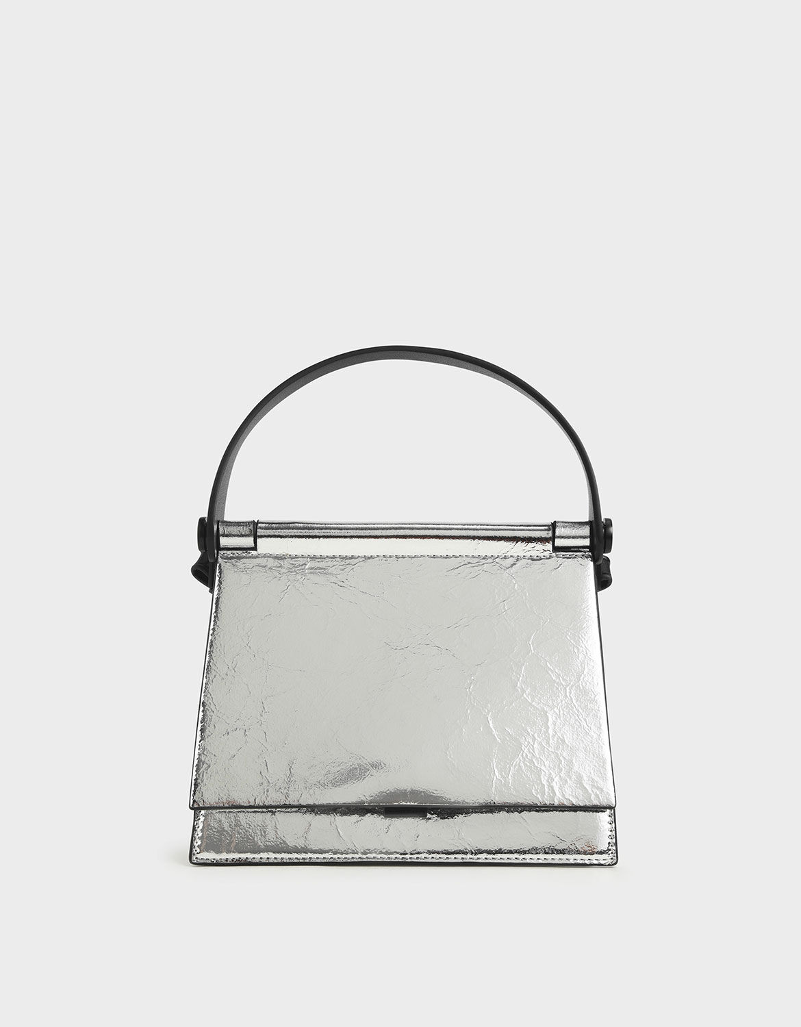 Charles and keith silver bag clearance