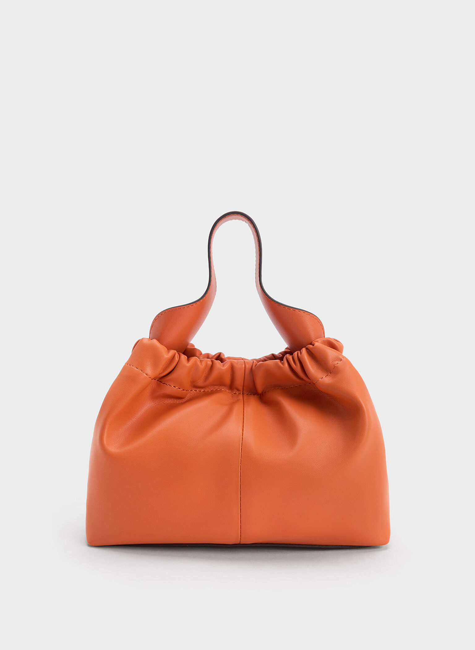 Ally Ruched Slouchy Bag, Orange, hi-res