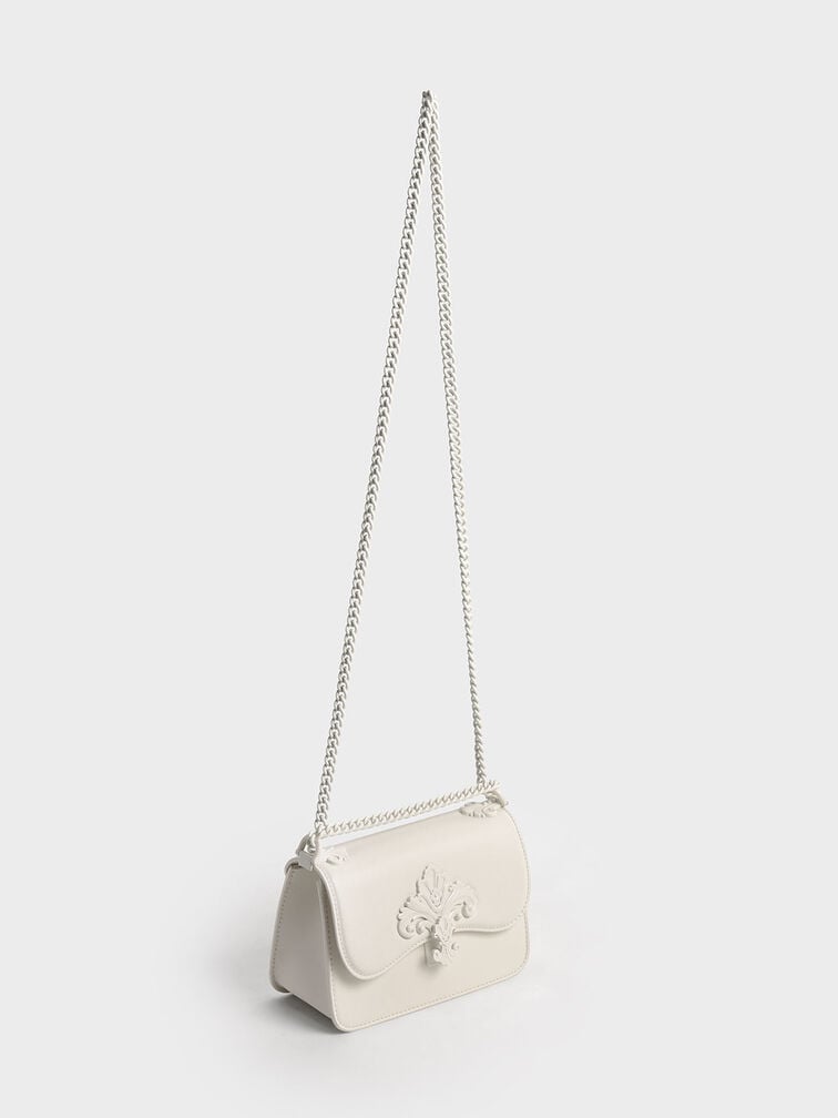 Meriah Chain Strap Crossbody Bag, Cream, hi-res