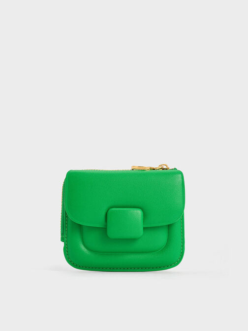 Koa Square Card Holder, Green, hi-res