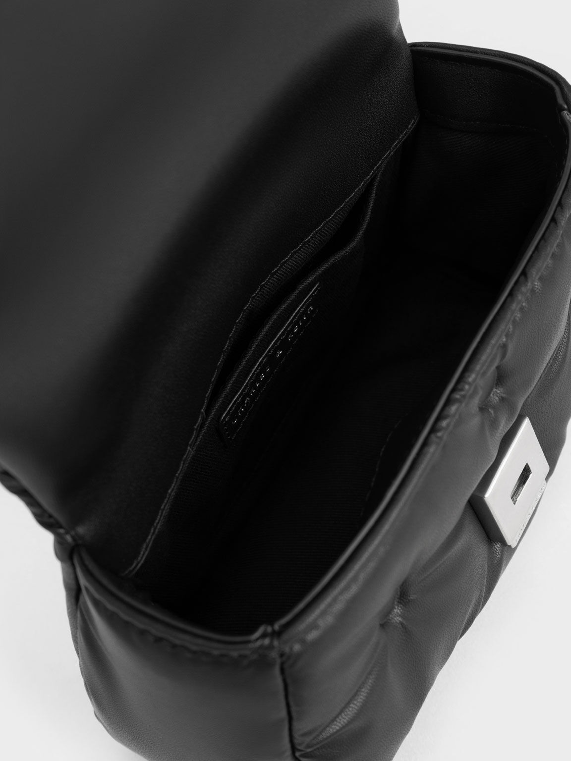 Koi Padded Chain Handle Bag, Black, hi-res