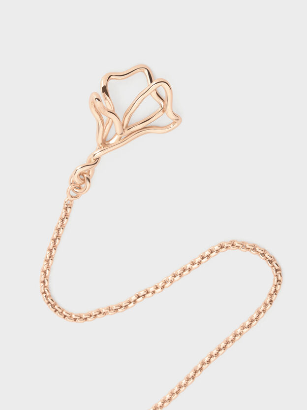 Fernley Flower Layered Necklace, Rose Gold, hi-res
