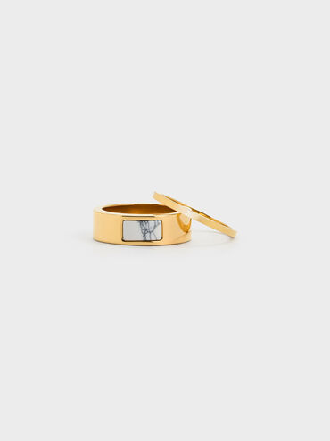 Briar 石紋鑲嵌戒指, 金色, hi-res
