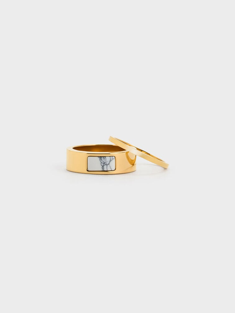 Briar 石紋鑲嵌戒指, 金色, hi-res