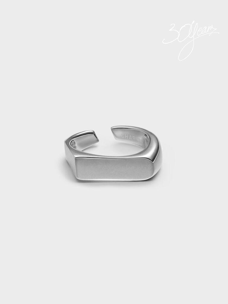 Gabine Sculptural Open Ring, Silver, hi-res