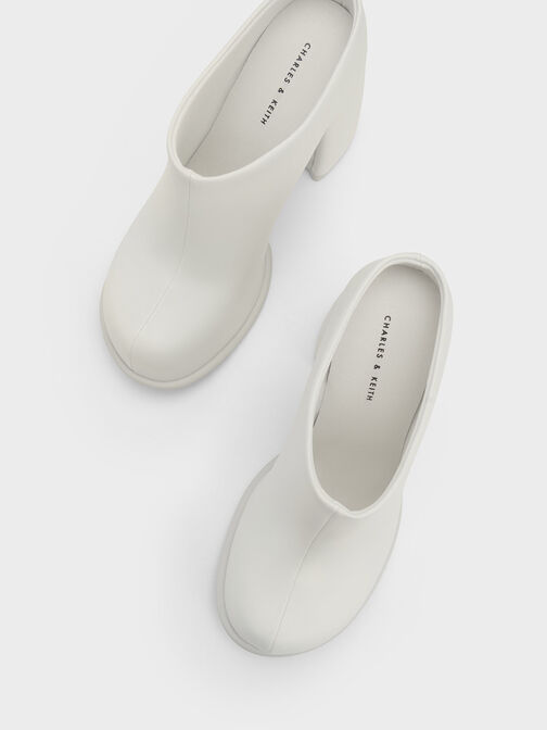 Pixie Platform Mules, White, hi-res