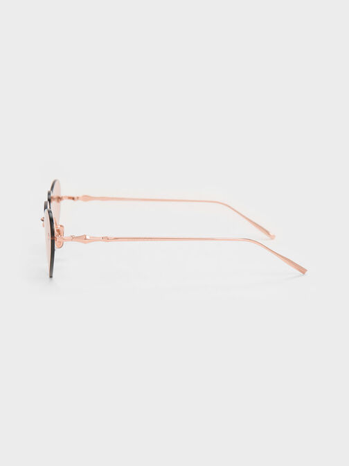 Heart-Shaped Cat-Eye Sunglasses, Pink, hi-res
