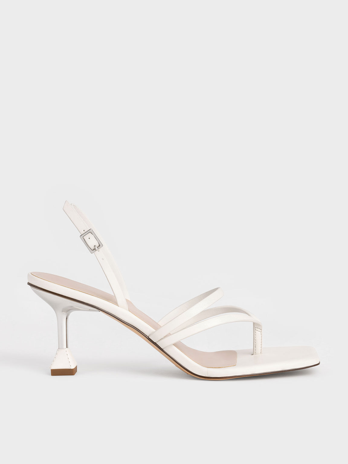 Charles and keith white heels Clearance