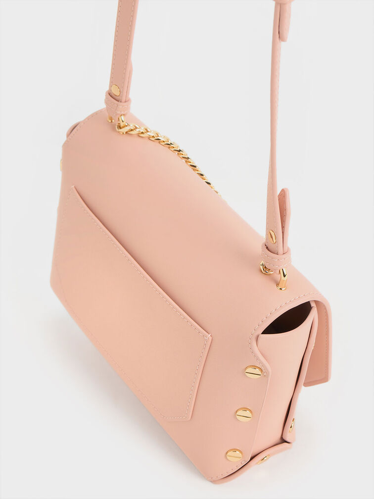 Clea Chain-Handle Bag, Pink, hi-res