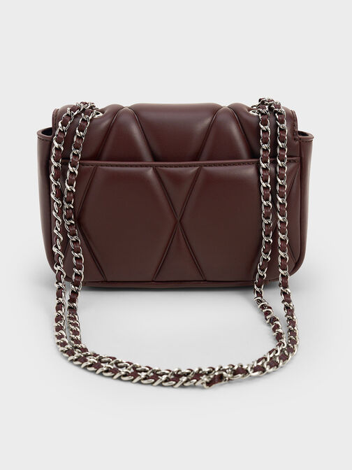 Arwen Quilted Shoulder Bag, Plum, hi-res