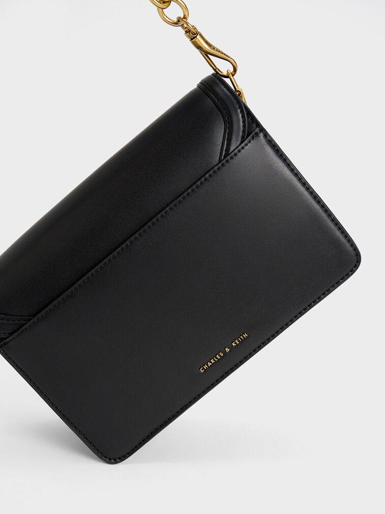 Black Joelle Envelope Shoulder Bag - CHARLES & KEITH US