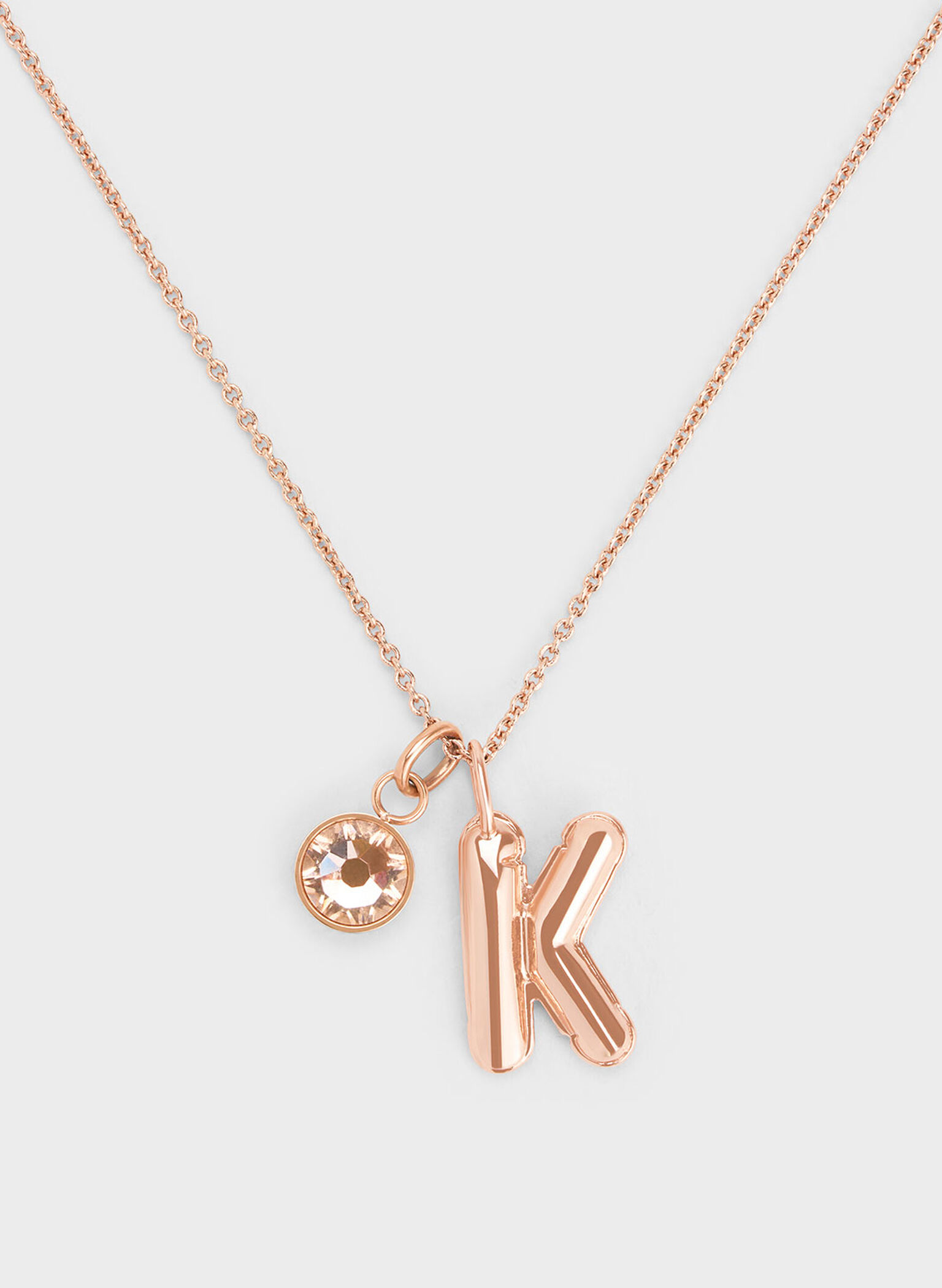 Alphabet 'K' Charm, Rose Gold, hi-res