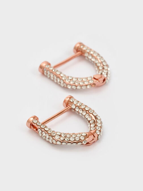 Aretes Gabine con cristal de Swarovski, Oro rosa, hi-res