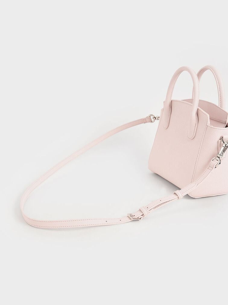 Pink Mini Double Handle Tote Bag - CHARLES & KEITH MT