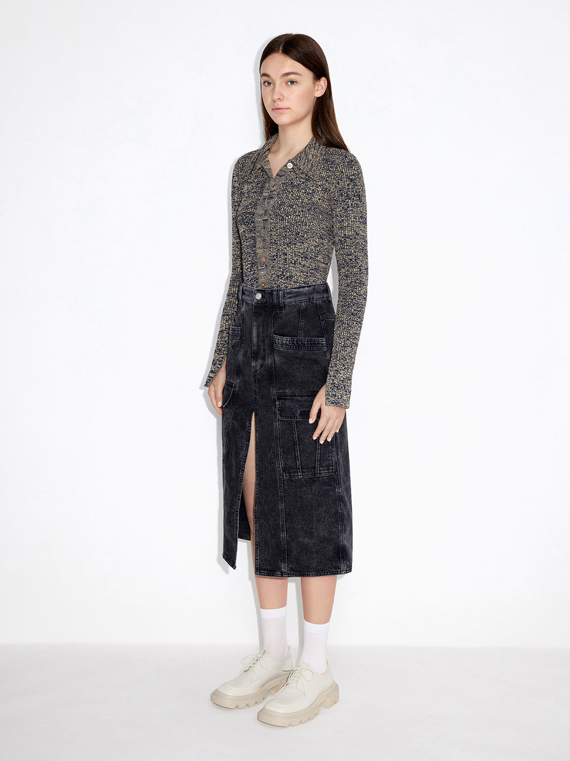 Chunky heeled brogues hot sale