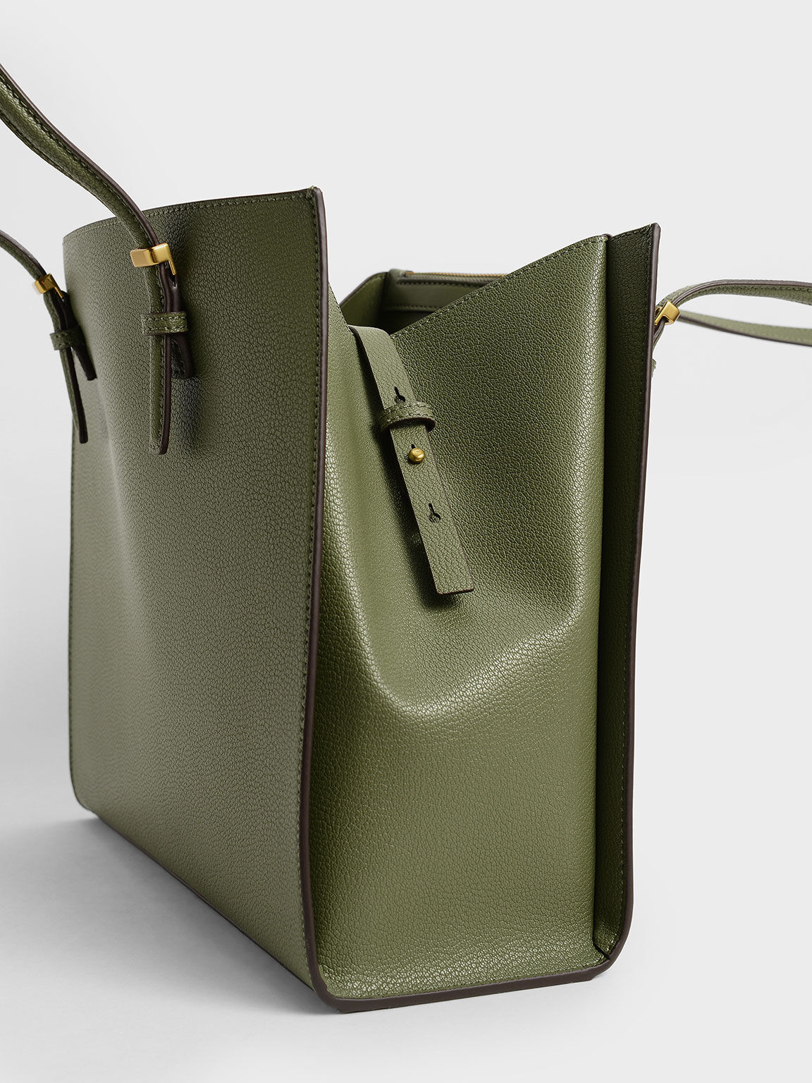 Charles and keith olive discount green bag