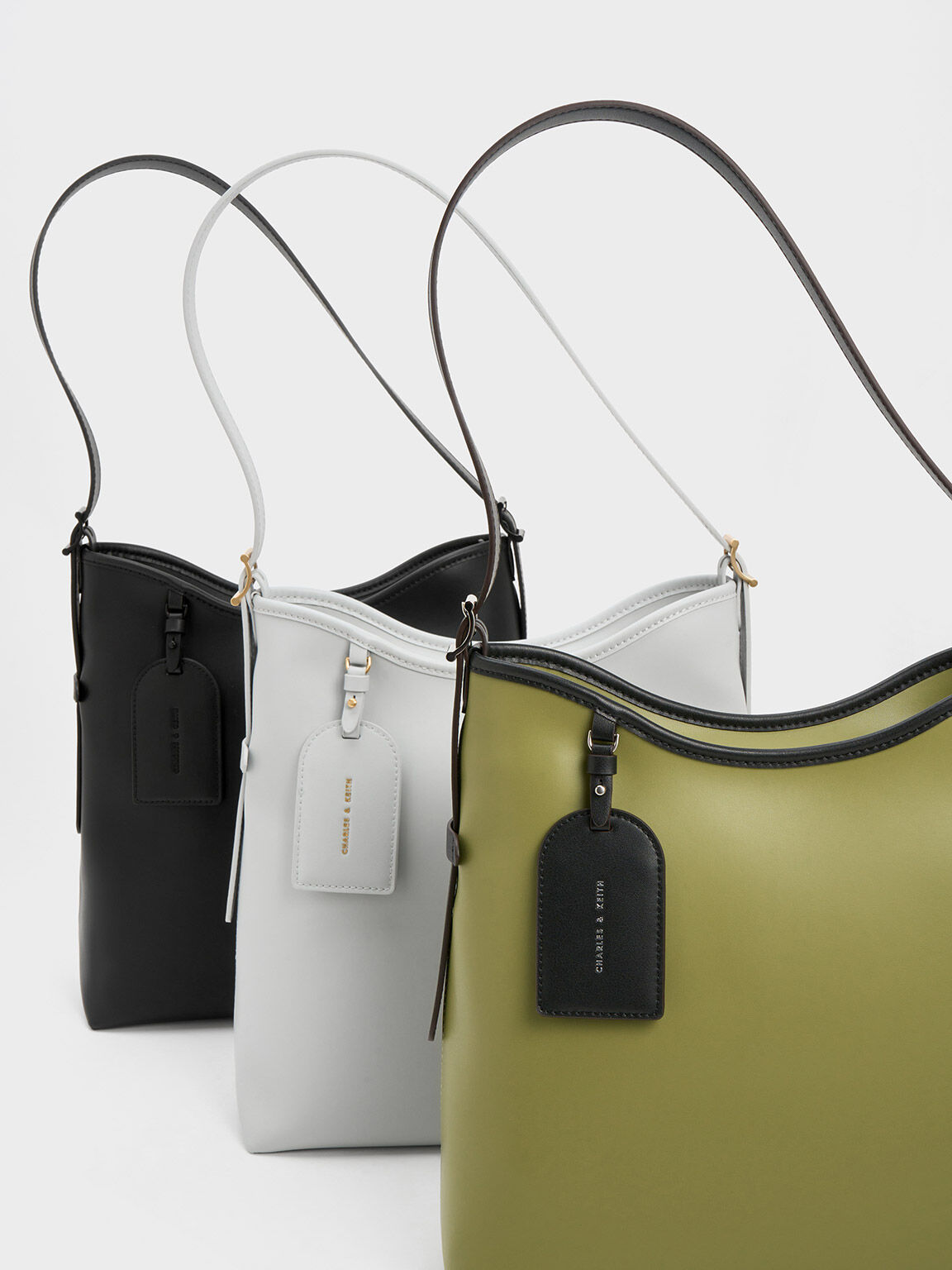 Grey Naomi Slouchy Hobo Bag CHARLES & KEITH MO