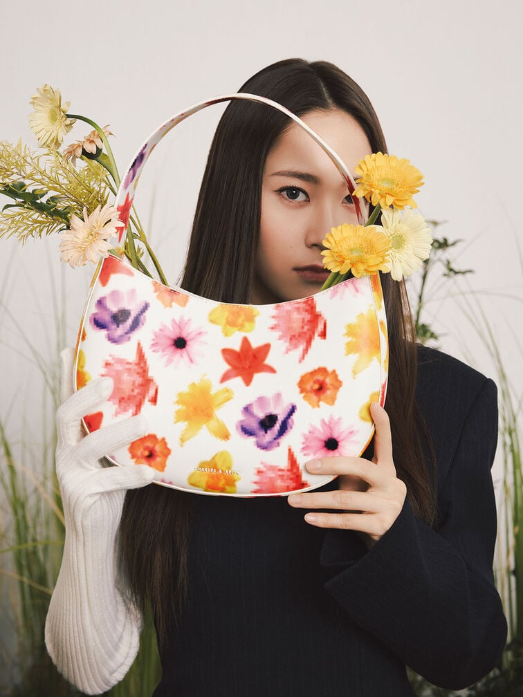Coda Floral-Print Top Handle Hobo Bag, Multi, hi-res