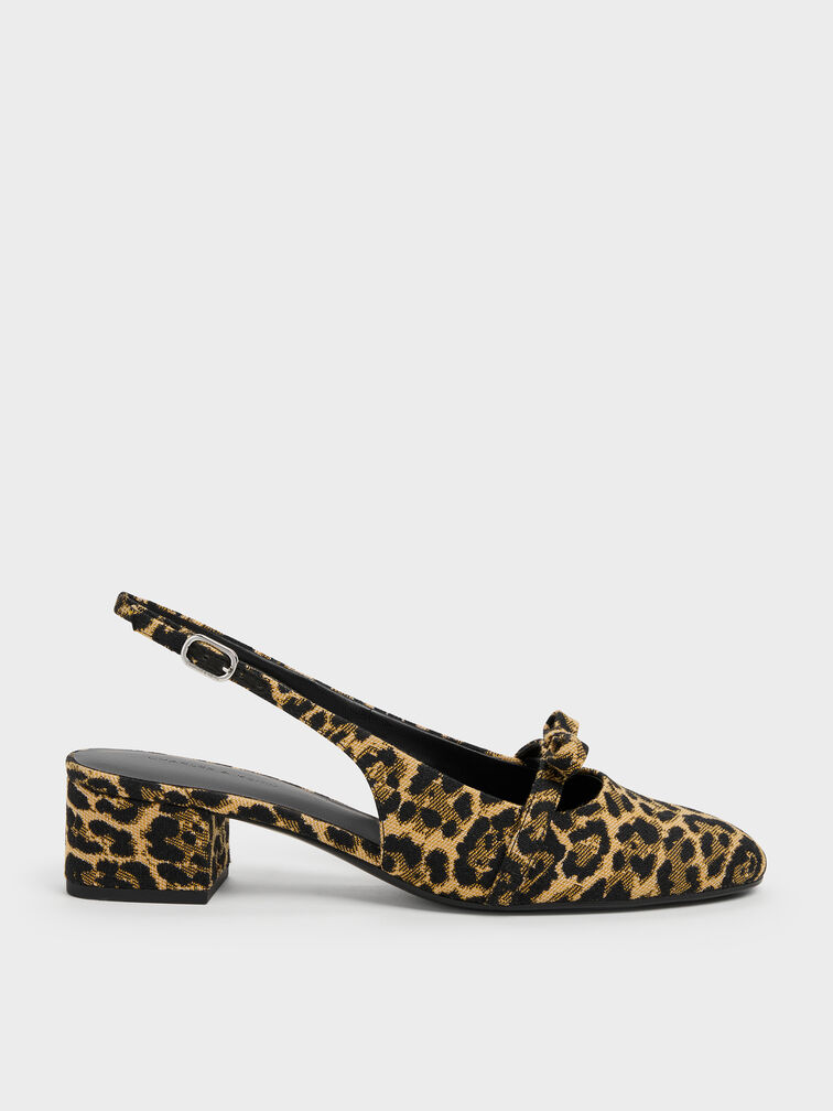 Kaleen Leopard-Print Slingback Pumps, Animal Print Natural, hi-res