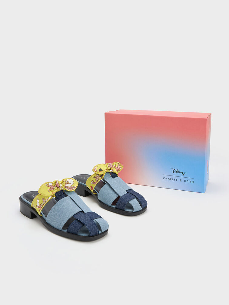 Judy Hopps Interwoven Knotted Denim Mules, Blue, hi-res