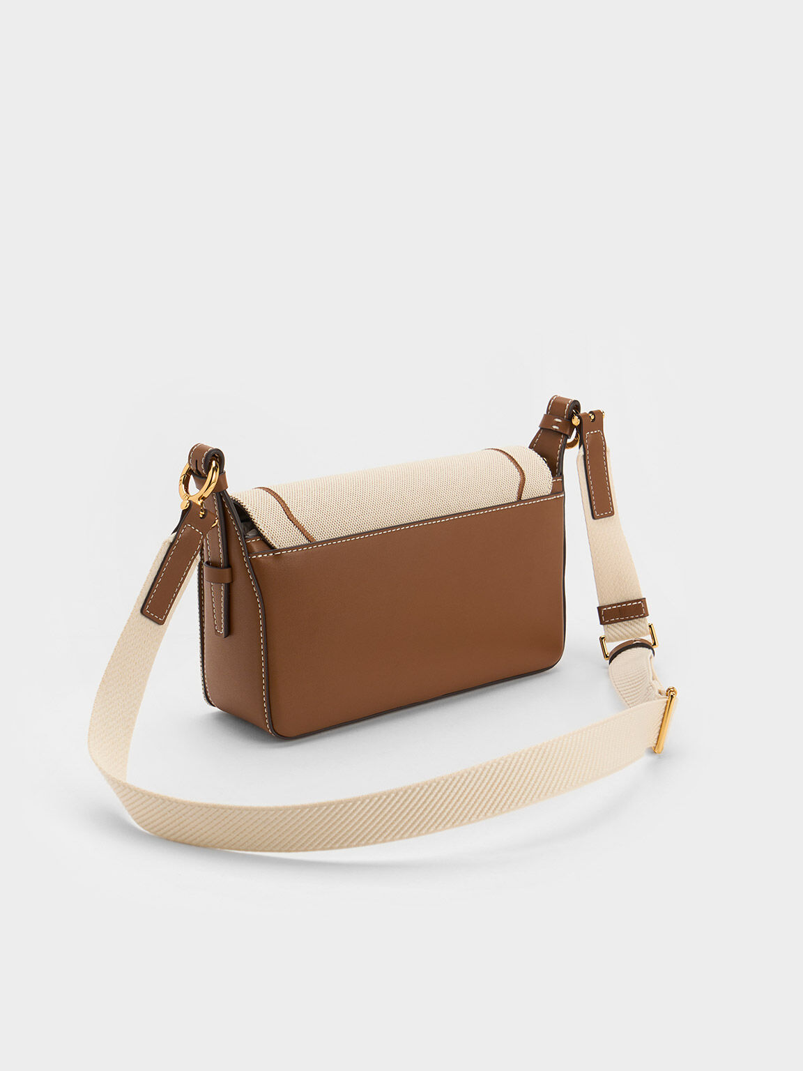 Astra Chain Handle Canvas Bag, Chocolate, hi-res