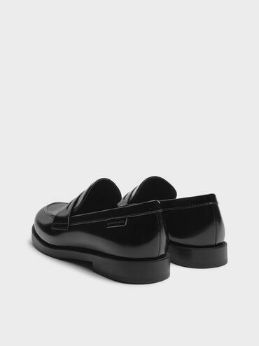 Mocassins Arven Penny, Preto Polido, hi-res