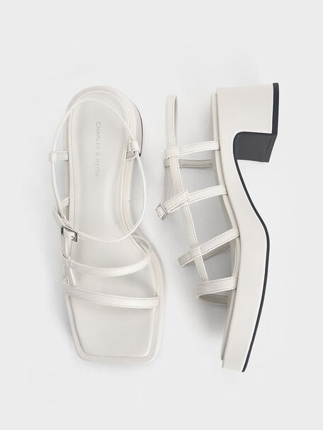 Selene Strappy Sandals, Chalk, hi-res