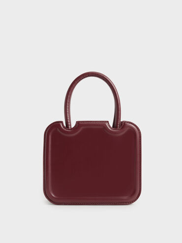 Perline Sculptural Tote Bag, Burgundy, hi-res