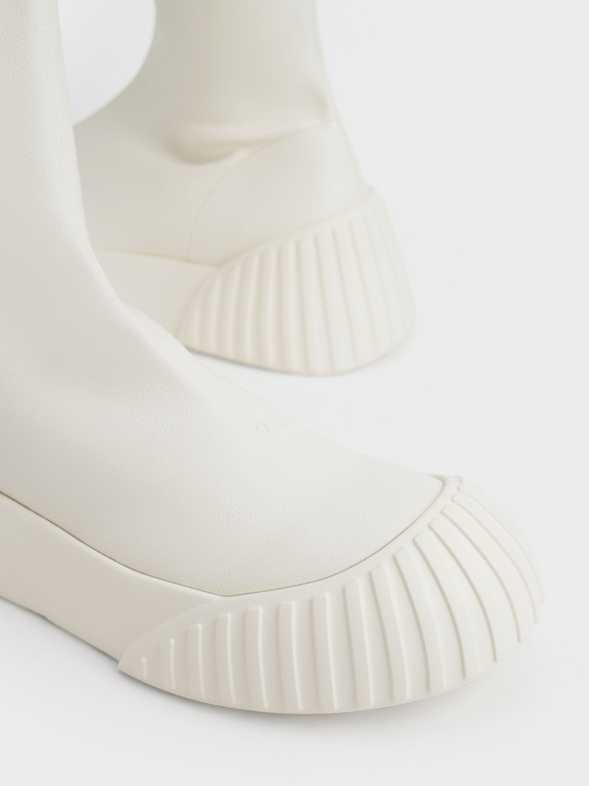 Adrian Chunky Sole Calf Boots, Chalk, hi-res