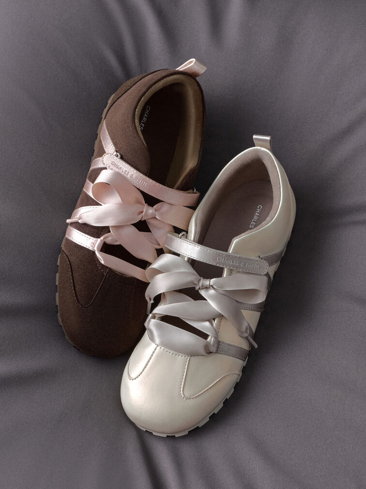 Silko 綁帶瑪莉珍休閒鞋, 石灰白, hi-res