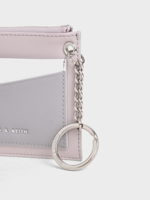 Ring Detail Card Holder, Lilac, hi-res