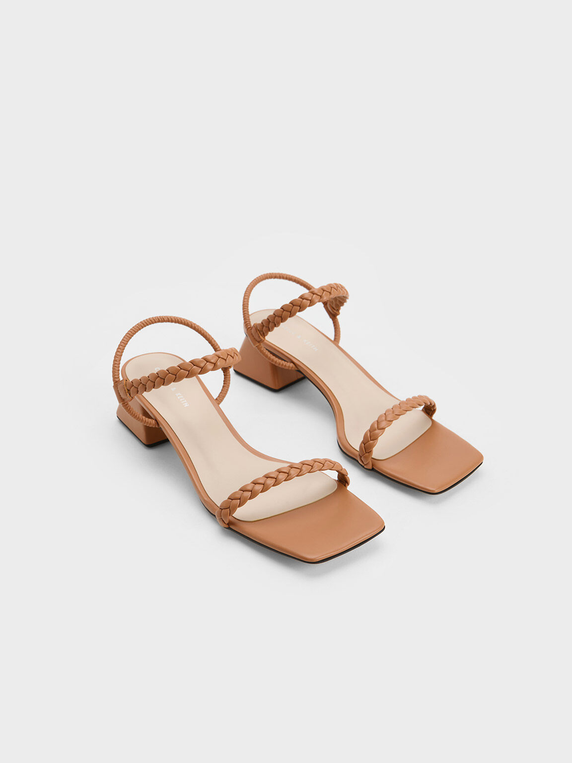 Caramel Braided Back Strap Sandals CHARLES KEITH SG