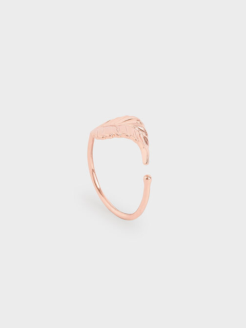 Leaf Band Ring, Rose Gold, hi-res