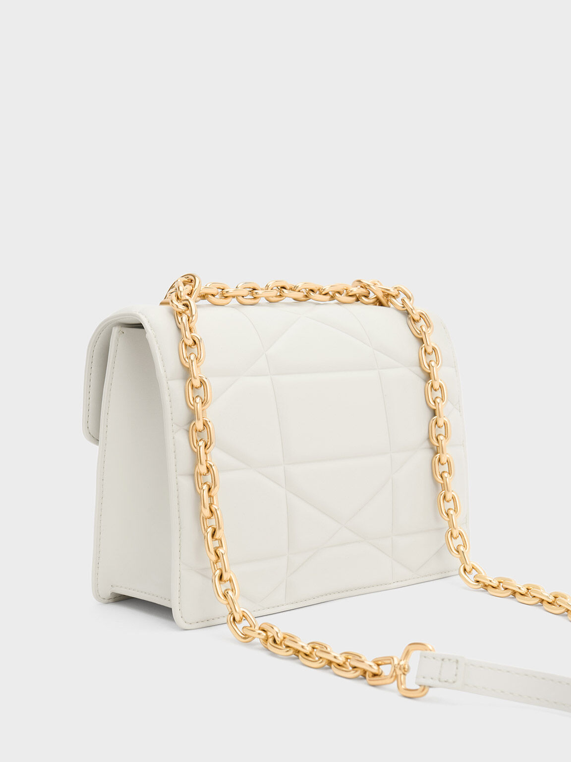 White sale chain purse