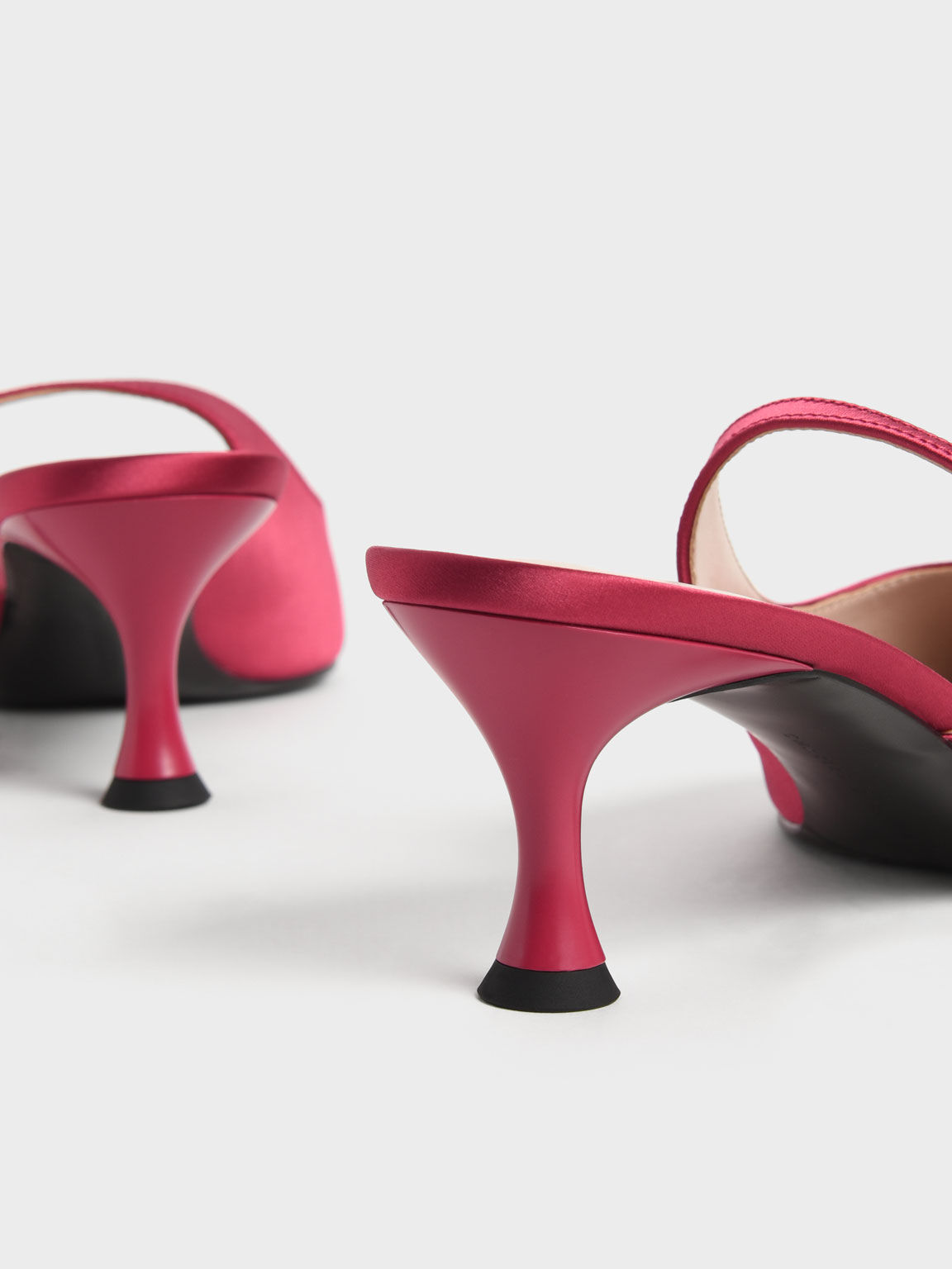 Recycled Polyester Gem-Strap Slingback Pumps, Red, hi-res