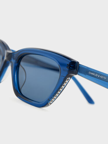 Gafas de sol tipo cat-eye anguladas Vesta, Azul, hi-res